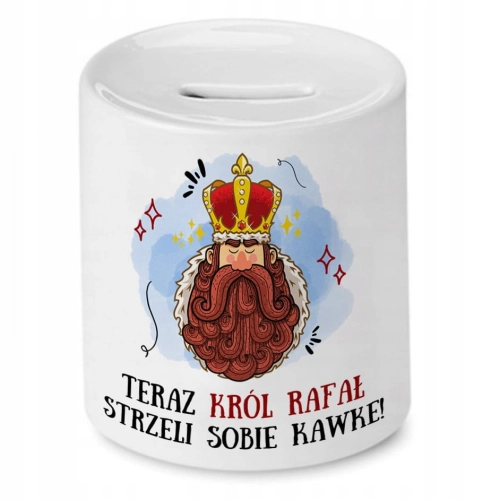 Skarbonka Dla Rafała na Urodziny Prezent z Nadrukiem ze Zdjęciem
