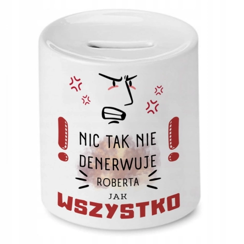 Skarbonka dla Roberta na Urodziny na Prezent z Nadrukiem ze Zdjęciem