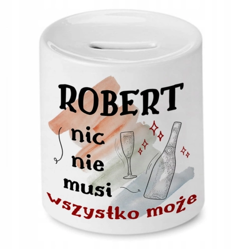 Skarbonka dla Roberta na Urodziny na Prezent z Nadrukiem ze Zdjęciem