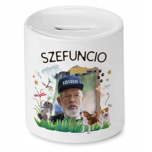 Skarbonka Janusz Korwin Mikke na Prezent z Nadrukiem ze Zdjęciem