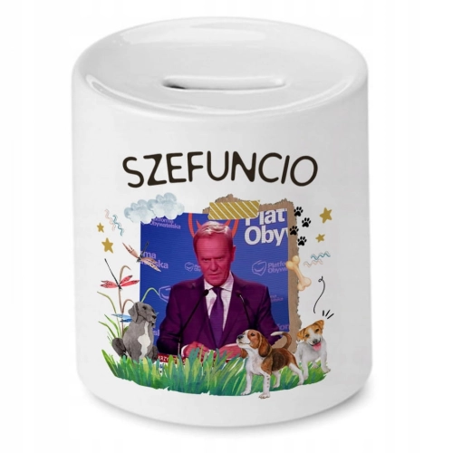 Skarbonka Donald Tusk PO na Prezent z Nadrukiem ze Zdjęciem