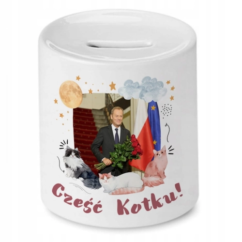 Skarbonka Donald Tusk PO na Prezent z Nadrukiem ze Zdjęciem