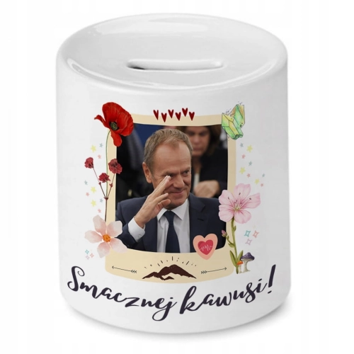 Skarbonka Donald Tusk PO na Prezent z Nadrukiem ze Zdjęciem