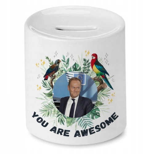 Skarbonka Donald Tusk PO na Prezent z Nadrukiem ze Zdjęciem