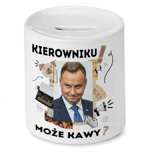 Skarbonka Andrzej Duda Prezydent PiS Na Prezent z Nadrukiem ze Zdjęciem