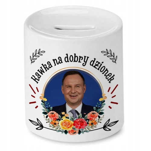 Skarbonka Andrzej Duda Prezydent PiS Na Prezent z Nadrukiem ze Zdjęciem