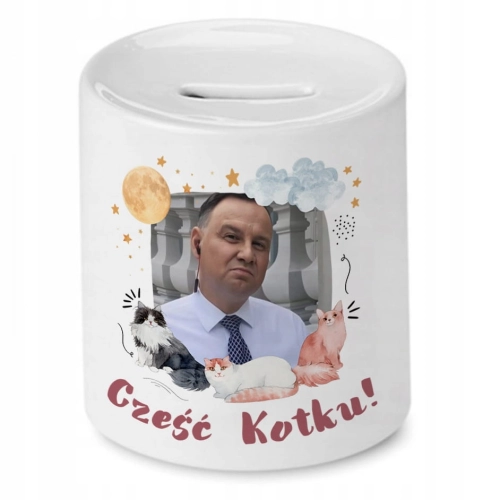 Skarbonka Andrzej Duda Prezydent PiS Na Prezent z Nadrukiem ze Zdjęciem