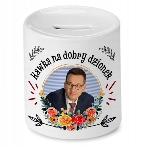 Skarbonka Mateusz Morawiecki na Urodziny Prezent z Nadrukiem ze Zdjęciem