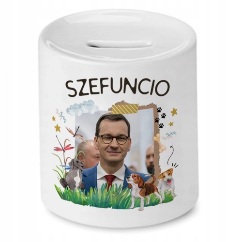 Skarbonka Mateusz Morawiecki na Urodziny Prezent z Nadrukiem ze Zdjęciem