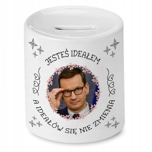 Skarbonka Mateusz Morawiecki na Urodziny Prezent z Nadrukiem ze Zdjęciem