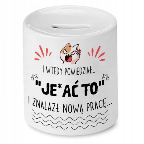 Skarbonka na Pożegnanie z Pracy na Prezent z Nadrukiem ze Zdjęciem