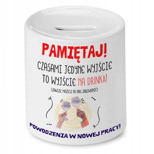 Skarbonka na Pożegnanie z Pracy na Prezent z Nadrukiem ze Zdjęciem