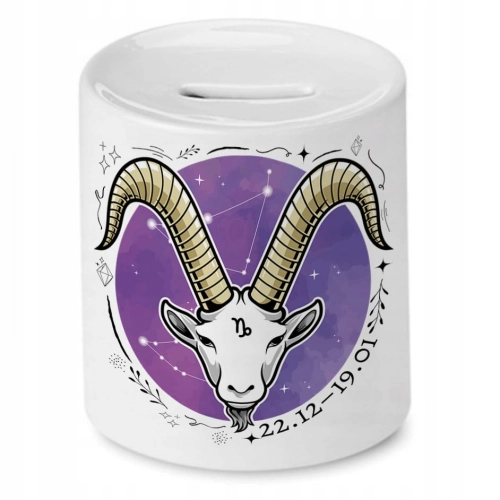 Skarbonka Koziorożec Znaki Zodiaku Horoskop z Nadrukiem ze Zdjęciem