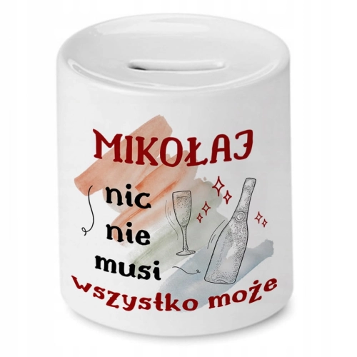 Skarbonka Dla Mikołaja na Urodziny na Prezent z Nadrukiem ze Zdjęciem