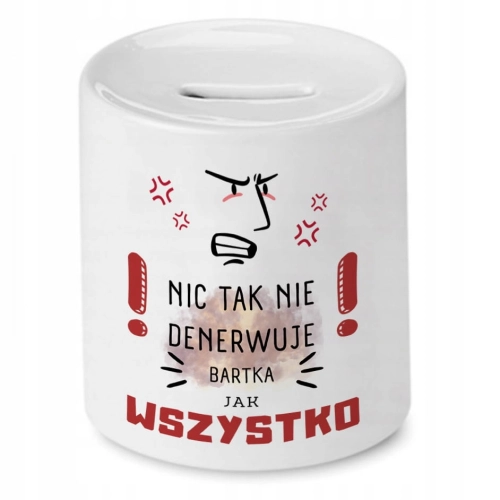 Skarbonka Dla Bartka Bartłomiej Urodziny Prezent z Nadrukiem ze Zdjęciem