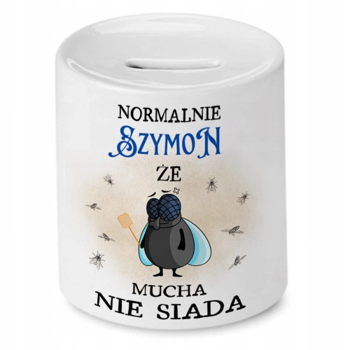 Skarbonka Dla Szymona na Urodziny Idealny Prezent z Nadrukiem ze Zdjęciem