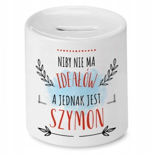 Skarbonka Dla Szymona na Urodziny Idealny Prezent z Nadrukiem ze Zdjęciem