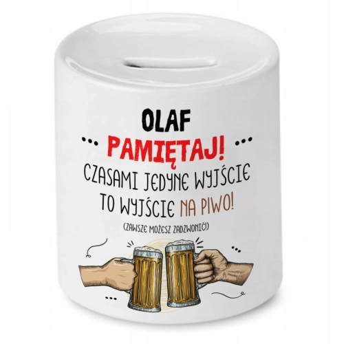 Skarbonka Dla Olafa na Urodziny Idealny Prezent z Nadrukiem ze Zdjęciem
