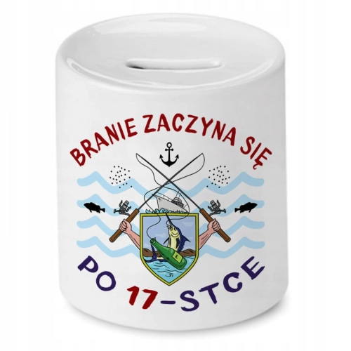 Skarbonka na Urodziny 17 17te 17-te na Prezent z Nadrukiem ze Zdjęciem