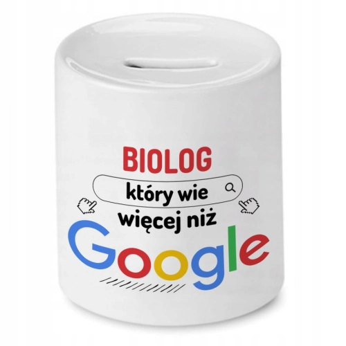 Skarbonka Dla Biologa na Urodziny na Prezent z Nadrukiem ze Zdjęciem