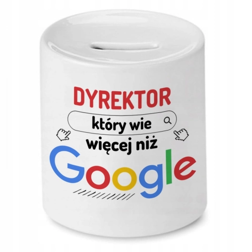 Skarbonka Dla Dyrektora na Urodziny na Prezent z Nadrukiem ze Zdjęciem