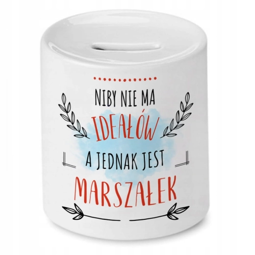 Skarbonka Dla Marszałka na Urodziny na Prezent z Nadrukiem ze Zdjęciem