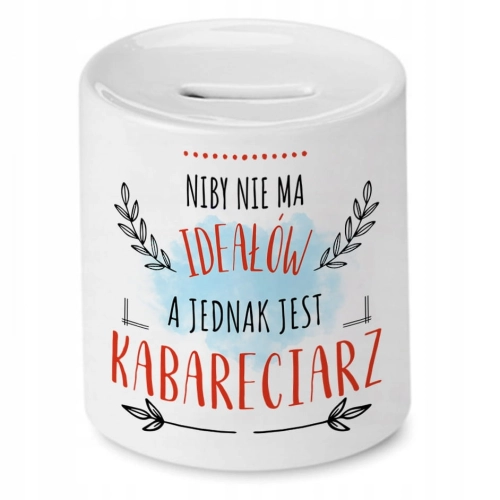 Skarbonka Dla Kabareciarza na Urodziny na Prezent z Nadrukiem ze Zdjęciem
