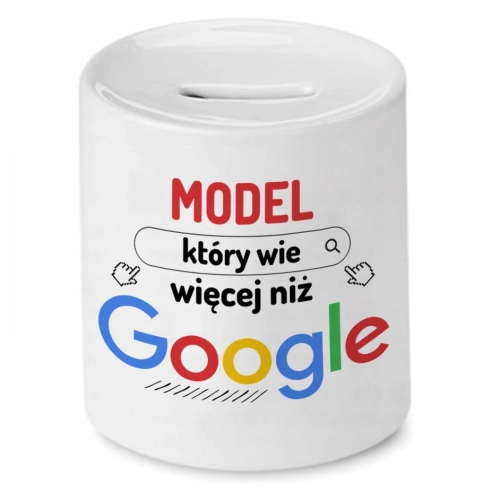 Skarbonka Dla Modela na Urodziny na Prezent z Nadrukiem ze Zdjęciem