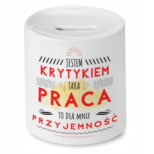 Skarbonka Dla Krytyka na Urodziny na Prezent z Nadrukiem ze Zdjęciem