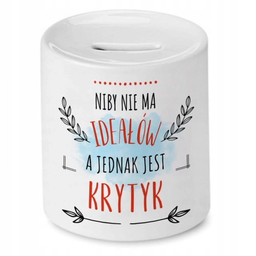 Skarbonka Dla Krytyka na Urodziny na Prezent z Nadrukiem ze Zdjęciem