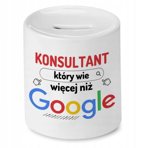 Skarbonka Dla Konsultanta na Urodziny na Prezent z Nadrukiem ze Zdjęciem