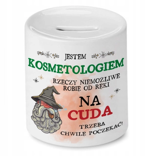 Skarbonka Dla Kosmetologa na Urodziny na Prezent z Nadrukiem ze Zdjęciem