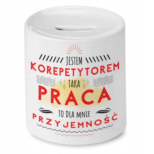 Skarbonka Dla Korepetytora na Urodziny na Prezent z Nadrukiem ze Zdjęciem