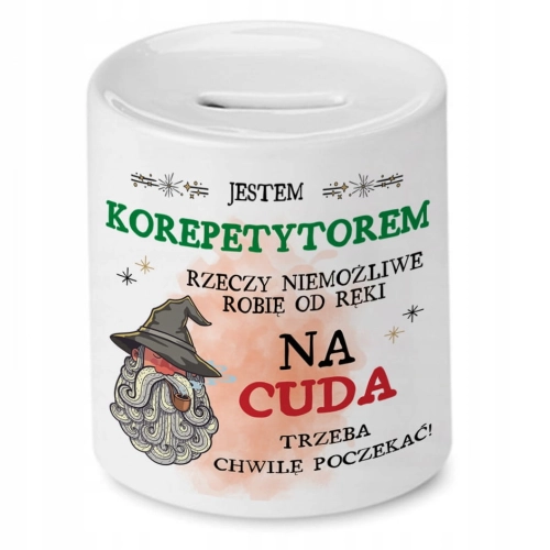 Skarbonka Dla Korepetytora na Urodziny na Prezent z Nadrukiem ze Zdjęciem