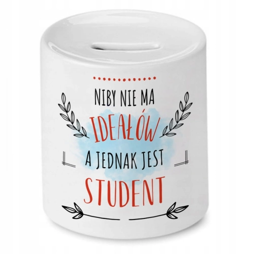 Skarbonka Dla Studenta na Urodziny na Prezent z Nadrukiem ze Zdjęciem