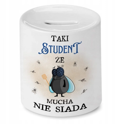 Skarbonka Dla Studenta na Urodziny na Prezent z Nadrukiem ze Zdjęciem