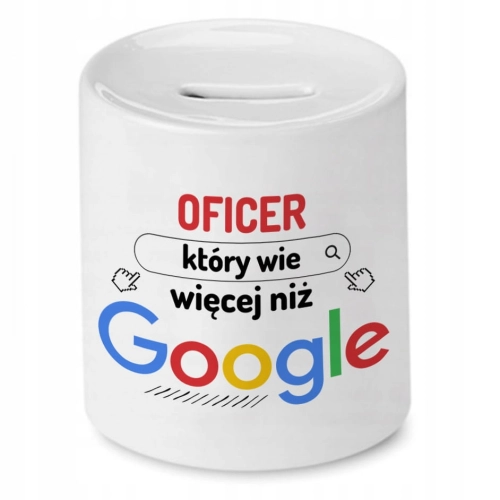 Skarbonka Dla Oficera na Urodziny na Prezent z Nadrukiem ze Zdjęciem