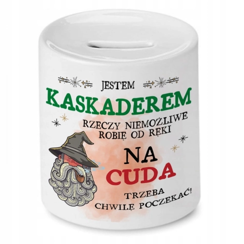 Skarbonka Dla Kaskadera na Urodziny na Prezent z Nadrukiem ze Zdjęciem