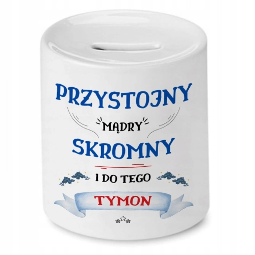 Skarbonka Dla Tymona Tymka na Urodziny Prezent z Nadrukiem ze Zdjęciem