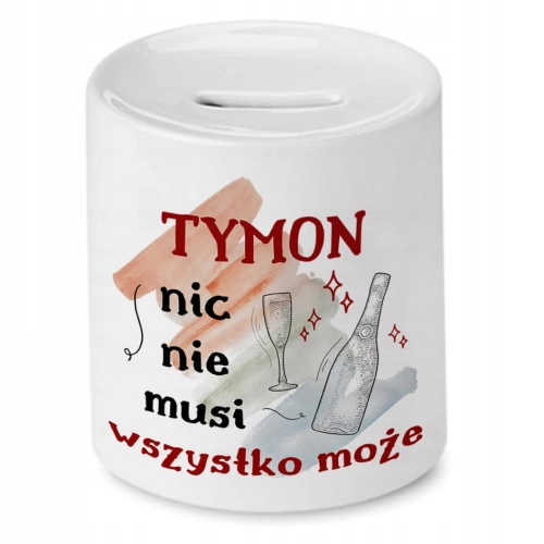 Skarbonka Dla Tymona Tymka na Urodziny Prezent z Nadrukiem ze Zdjęciem