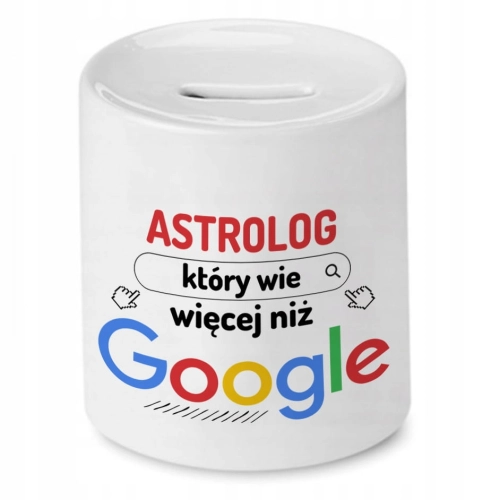 Skarbonka Dla Astrologa na Urodziny na Prezent z Nadrukiem ze Zdjęciem