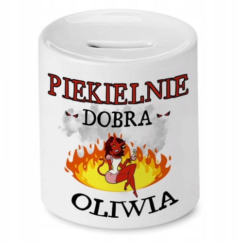 Skarbonka dla Oliwii na Urodziny Idealny Prezent z Nadrukiem ze Zdjęciem
