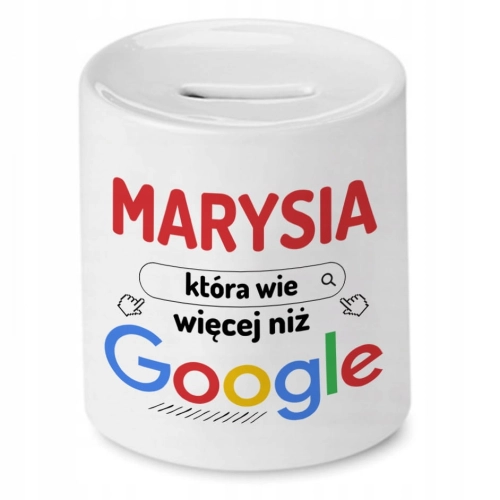 Skarbonka Dla Marysi Majii na Urodziny na Prezent z Nadrukiem ze Zdjęciem