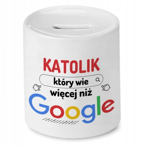 Skarbonka Dla Katolika na Urodziny na Prezent z Nadrukiem ze Zdjęciem