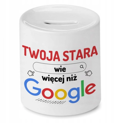 Skarbonka Dla Twojej Starej na Urodziny na Prezent z Nadrukiem ze Zdjęciem