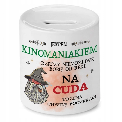 Skarbonka Dla Kinomaniaka na Urodziny Prezent z Nadrukiem ze Zdjęciem