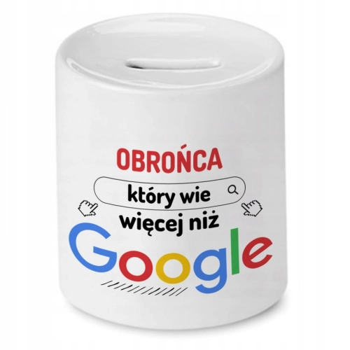 Skarbonka Dla Obrońcy na Urodziny na Prezent z Nadrukiem ze Zdjęciem