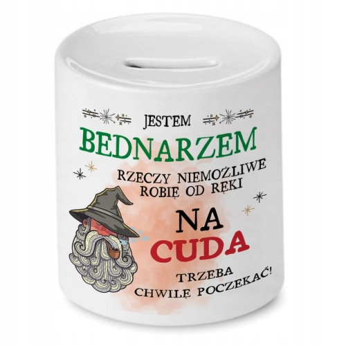Skarbonka Dla Bednarza na Urodziny na Prezent z Nadrukiem ze Zdjęciem