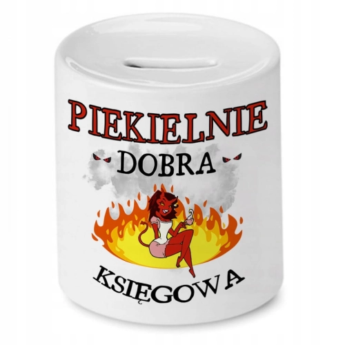 Skarbonka Dla Księgowej na Urodziny na Prezent z Nadrukiem ze Zdjęciem