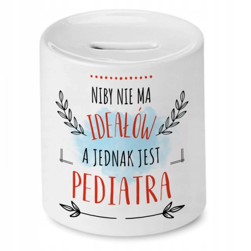 Skarbonka Dla Pediatry na Urodziny na Prezent z Nadrukiem ze Zdjęciem